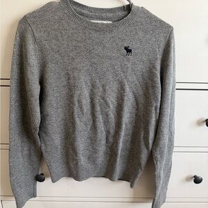 Abercrombie Kids Gray Crewneck Sweater Classic Knit
